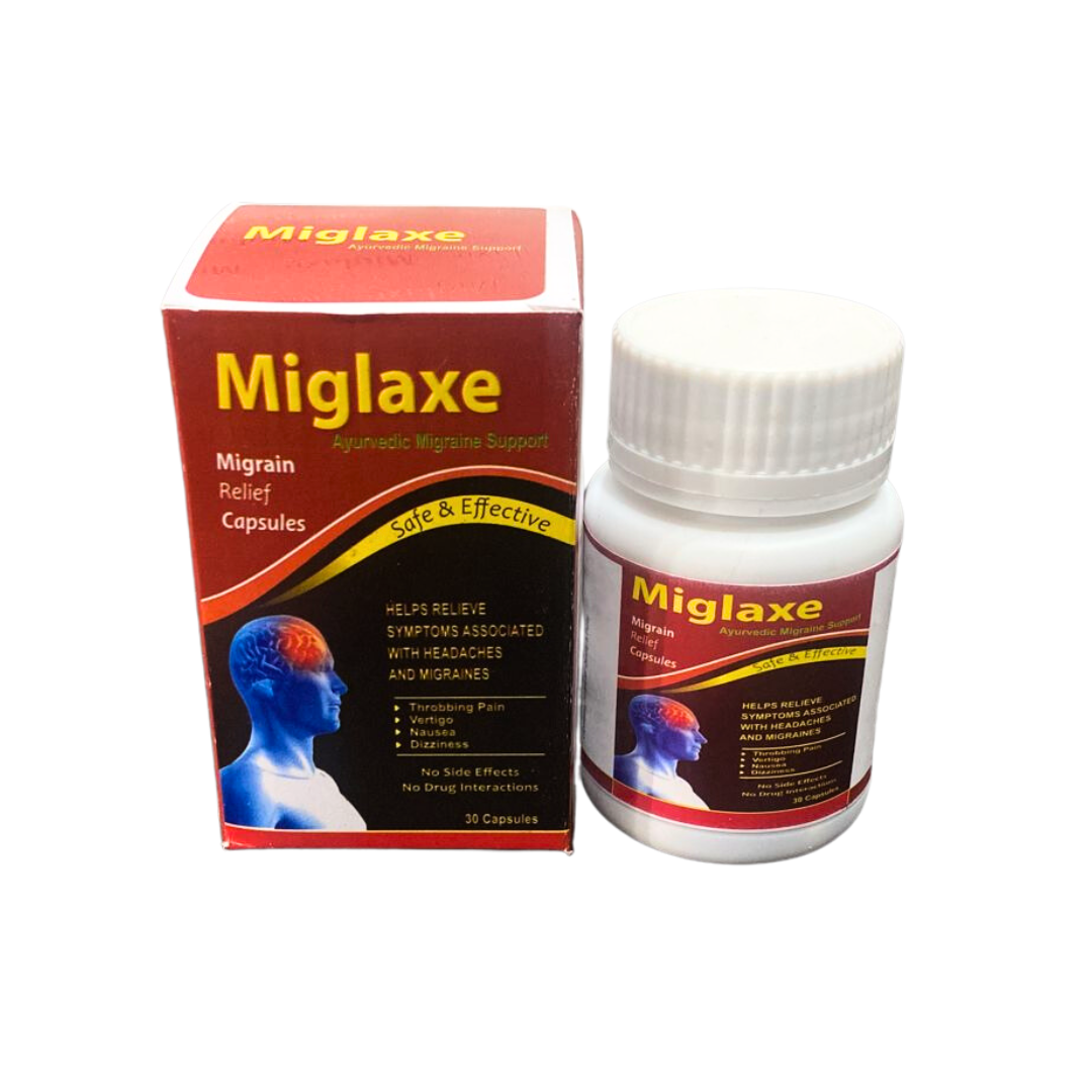 MIGLAXE CAP – Nilind Herbals product pack